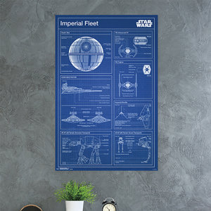 Trends International Star Wars - Imperial Blueprint Paper Print ...